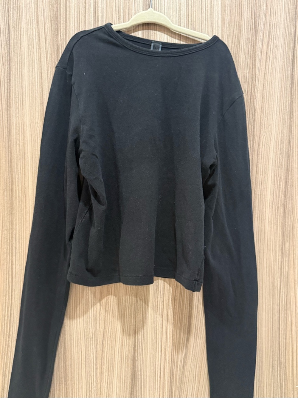SKIMS Soft Lounge Black Long Sleeve Crewneck Top – XS